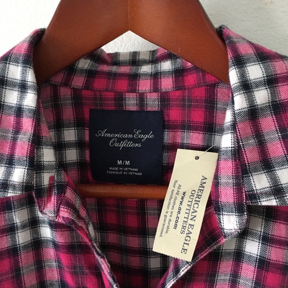 AE Plaid Button Up Shirt Sz M - Picture 3 of 7